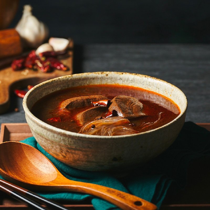 【預購】賈以食日 川辣鴨血冬粉 525g/盒 - 拌麵/麵條/米粉 - 新鮮食材 白色