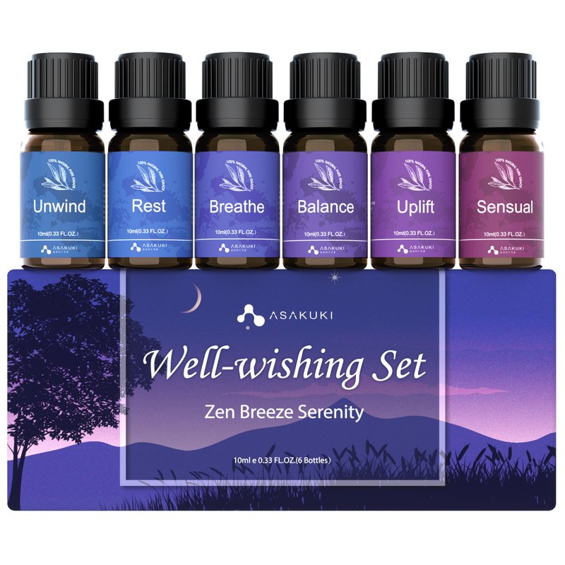 6 In 1 Mind Release Essential Oils Well-Wishing Set Xmas Gift Aromatherapy Oils - น้ำหอม - น้ำมันหอม 