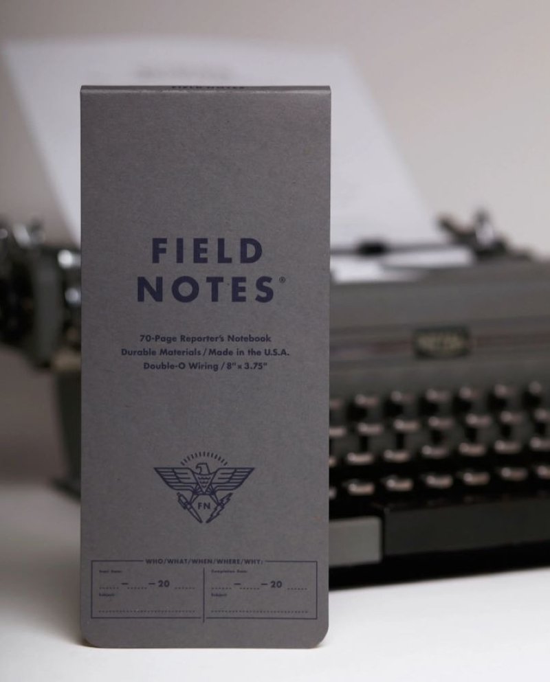 美國 FIELD NOTES_頭版 上翻長形記者筆記本 FN-30 - 筆記本/手帳 - 紙 灰色