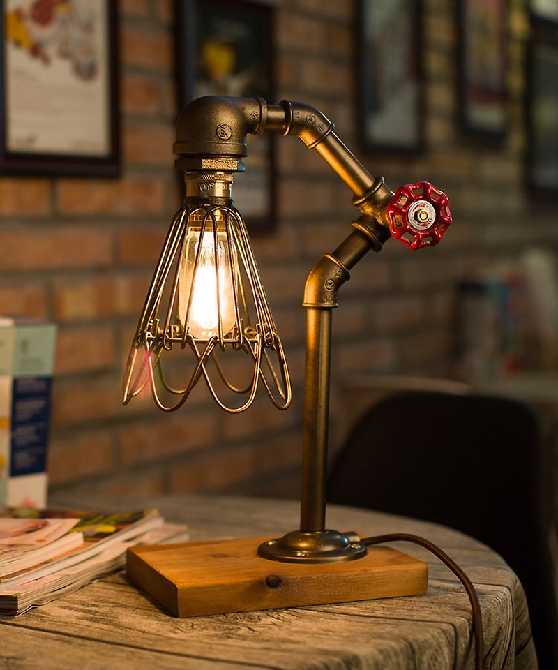 Steam Punk Industrial Vintage Style   Table Desk Light With Dimmer - โคมไฟ - โลหะ สีนำ้ตาล