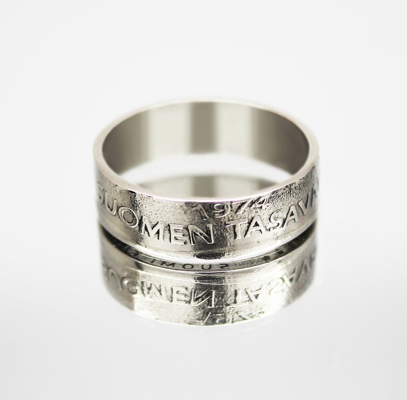 Finland Coin Ring 1 mark 1974 coin rings for men coin rings for women - แหวนทั่วไป - โลหะ 