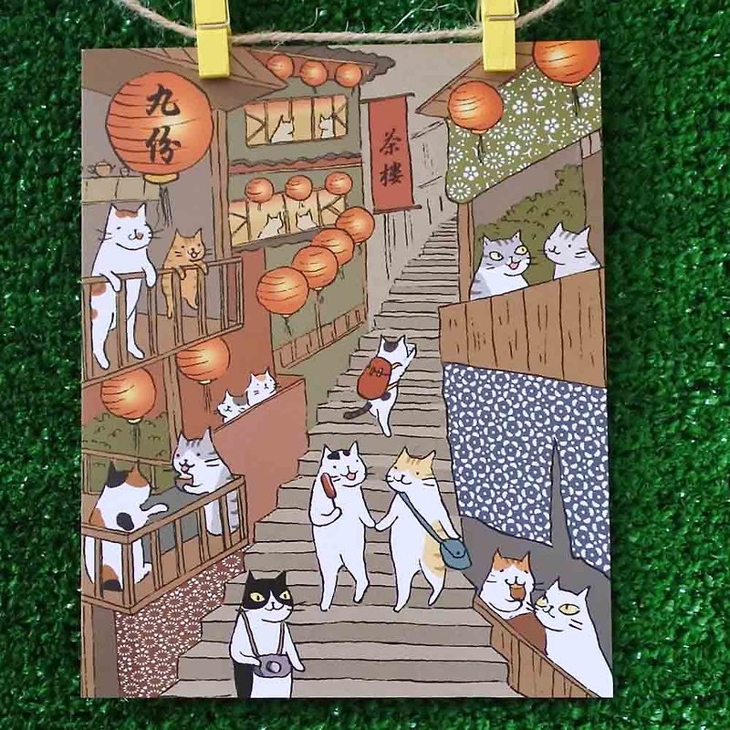 Cat's illustration postcard - Cards & Postcards - Paper 
