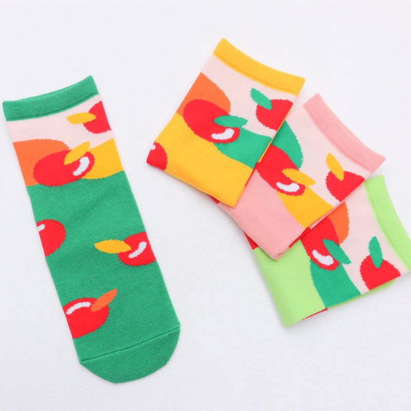 Safely grow up parent-child socks (artist joint model) | 4 colors - ถุงเท้า - ผ้าฝ้าย/ผ้าลินิน หลากหลายสี