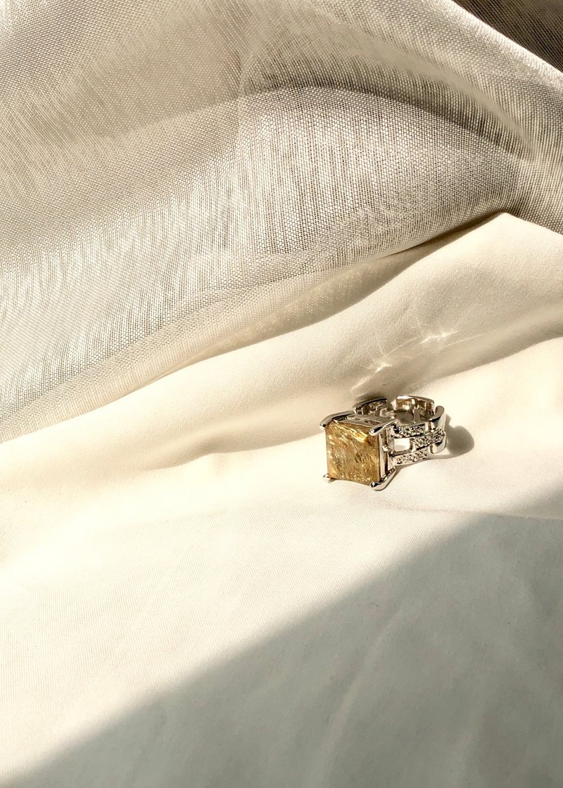 金色發晶石英戒指 - 戒指 - 半寶石 金色