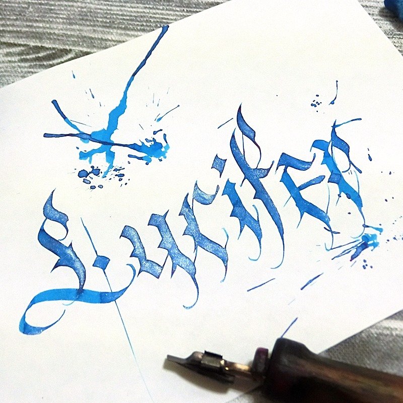 [hand ink] Devil Series - Morning Star - Ink - Other Materials Blue