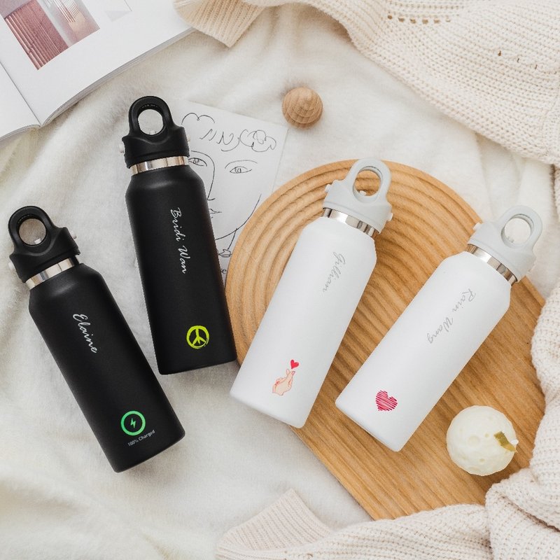 [Personalized design 18/36h ultra-long-lasting thermos bottle] Patented design of threadless lid (355ml) - Vacuum Flasks - Other Materials 