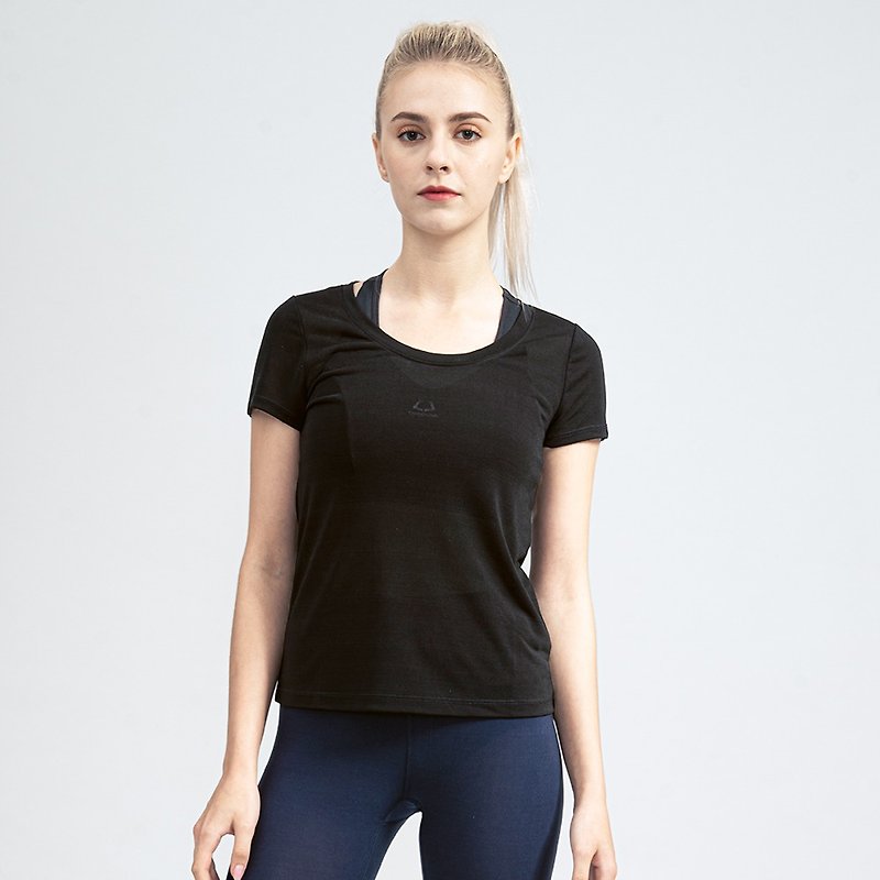 CUPRO JERSEY SEASONLESS TEE for women - Women's T-Shirts - Other Materials Black