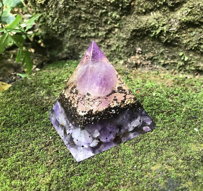 【Wisdom Wealth Up】Purple Argan Stone of the Earth - โคมไฟ - เครื่องประดับพลอย สีม่วง