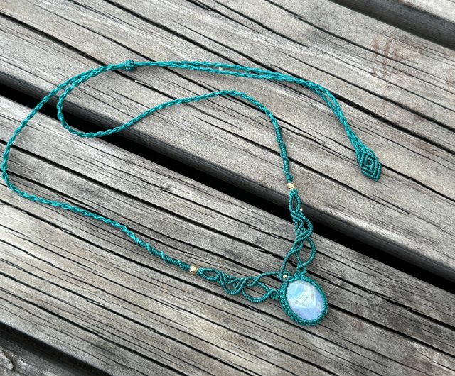 天然石 マクラメ編みネックレス マクラメ編みネックレス ソーラークォーツ（インド産） STONES
