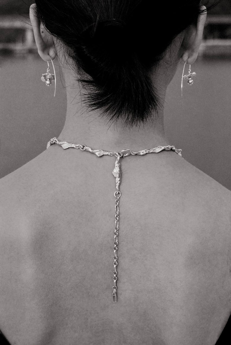 1號枝項鍊 / Morii 1 Necklace IRENSENSE x Misty 21SS - 項鍊 - 銀 銀色