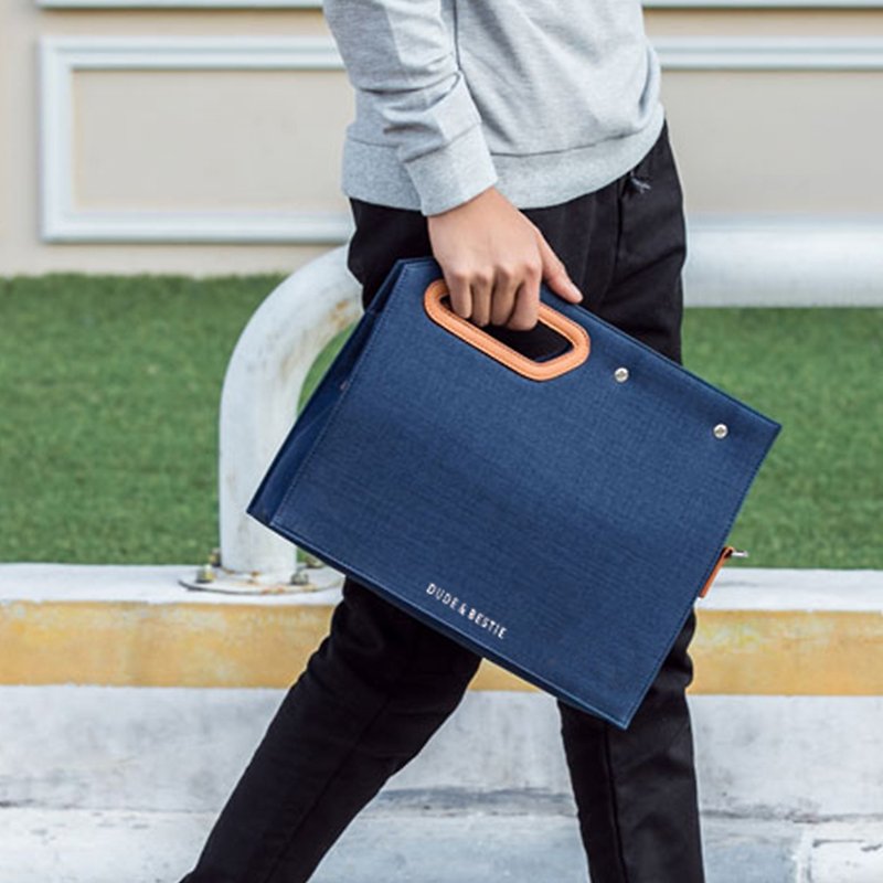 Square Clutch Briefcase Computer Bag File Bag Light About Personality - Limited Re-launch - Blue - Clutch Bags - Other Materials Blue