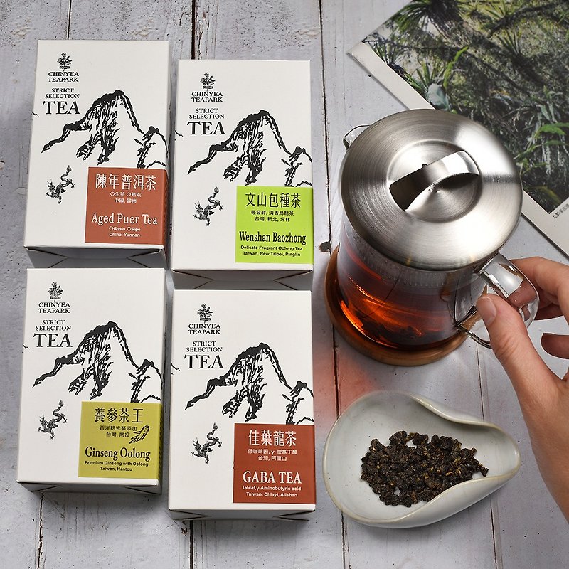 【スペシャルコンボ】4種類の健康茶+ガラスストレーナーティーポット(4品) - お茶 - その他の素材 ホワイト
