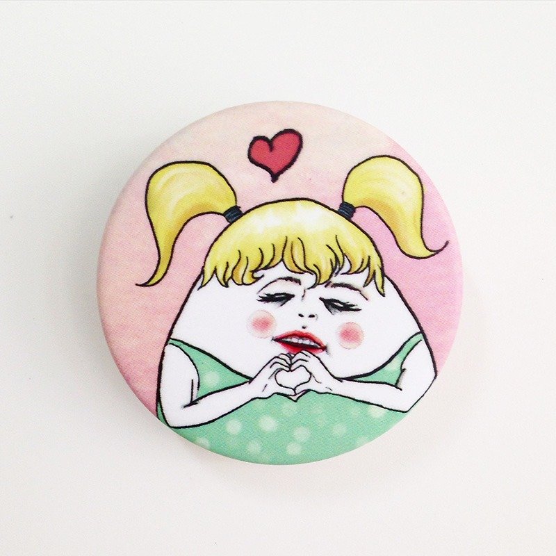 XOXO/ pin back buttons - Badges & Pins - Plastic Pink