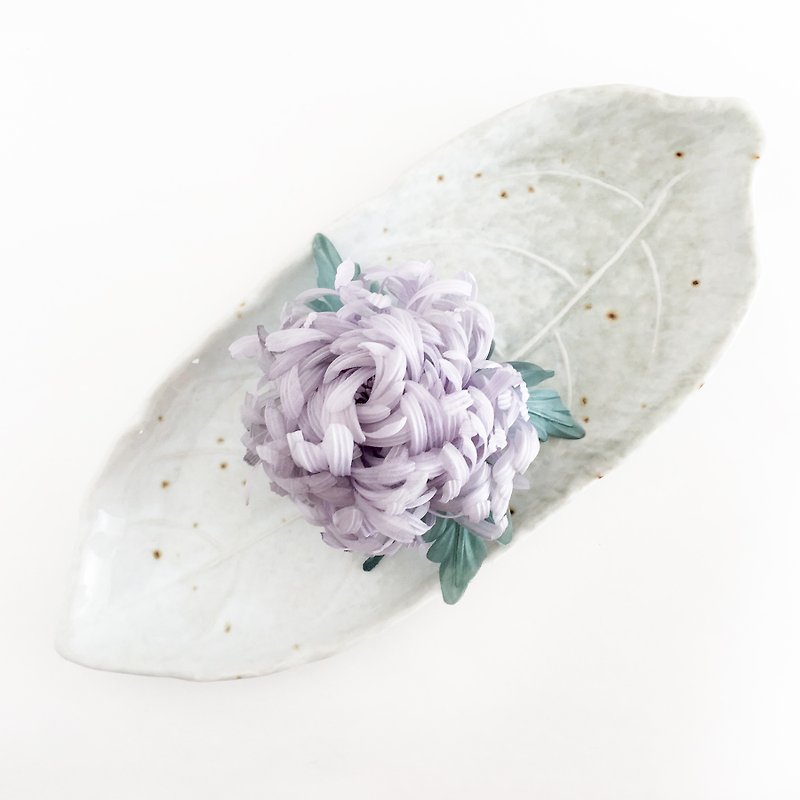 Corsage : 江戸菊 -酔美人- (紫色)  Edo chrysanthemum. - 襟花/結婚襟花 - 聚酯纖維 紫色