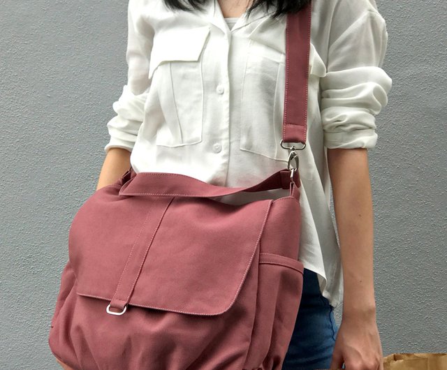 Japan made canvas Water resistant Travel Messenger bag in
