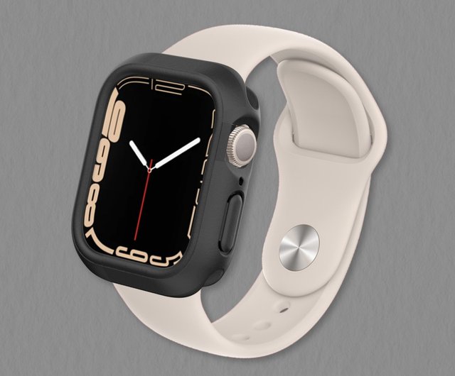 Apple Watch 9/8/SE2/7/6/SE/5/4 邊框保護殼-經典黑- 設計館犀牛盾