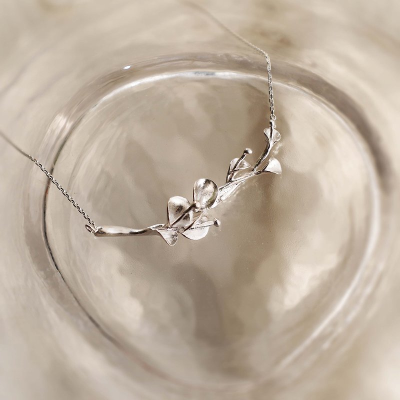 Calla Lily Necklace, Botanical and Natural inspired handmade jewellery - Necklaces - Sterling Silver Silver