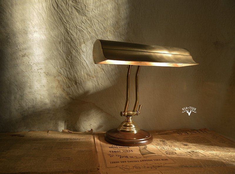 [Old Time OLD-TIME] Early Taiwanese joint copper table lamp - โคมไฟ - วัสดุอื่นๆ หลากหลายสี