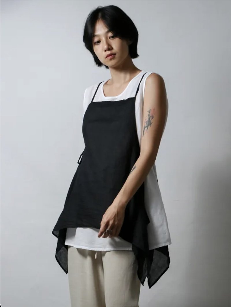 [Special offer for slight imperfections] Omake tops category D - Women's Tops - Cotton & Hemp Black