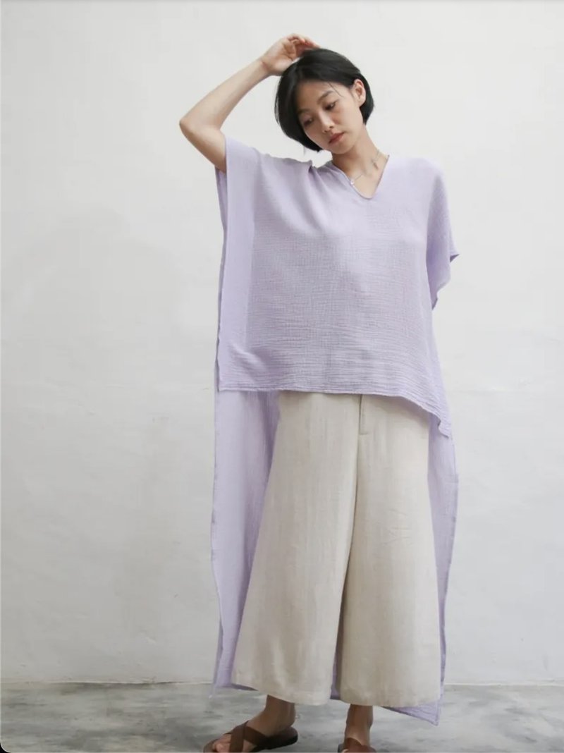 [Special offer for slight imperfections] Omake Tops Category B - เสื้อผู้หญิง - ผ้าฝ้าย/ผ้าลินิน สีดำ