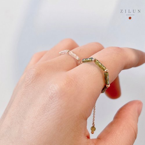 │Light luxury│A touch of luxury• Adjustable chain ring• Ring• 14K gold  note• 14kgf - Shop ZILUN Jewelry General Rings - Pinkoi