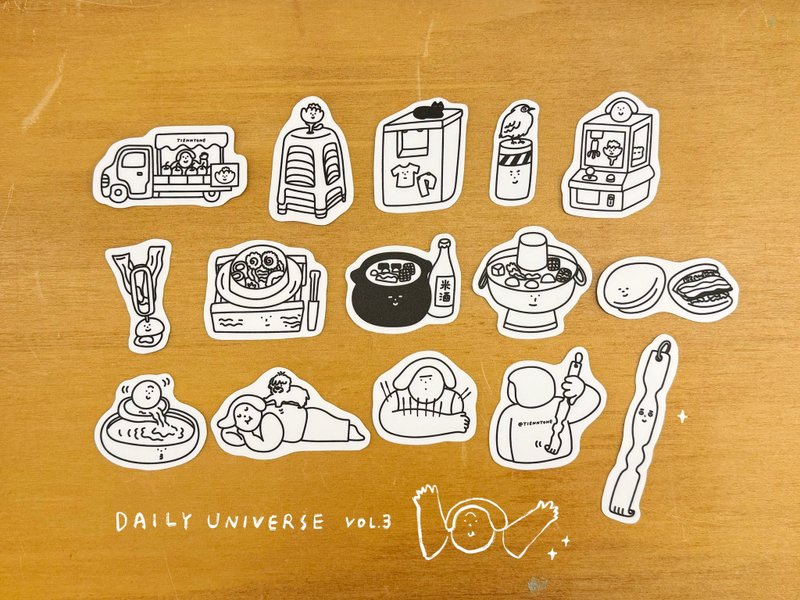 Daily Universe Vol.3 stickers  (10 pieces) - สติกเกอร์ - วัสดุกันนำ้ 