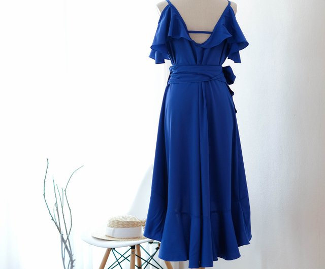 royal blue bohemian dress