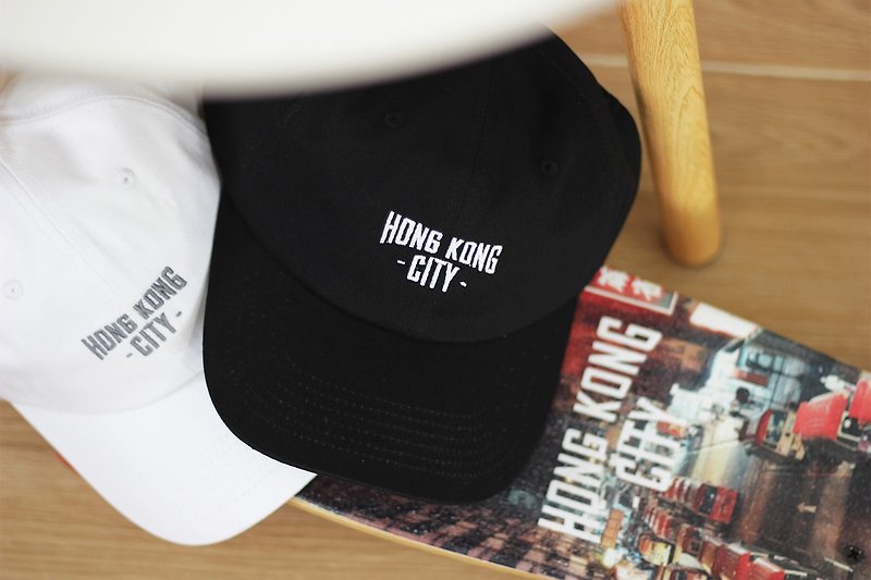Hong Kong Brand Hong Kong City Baseball Cap Dad Caps Old Cap - Hats & Caps - Cotton & Hemp Black