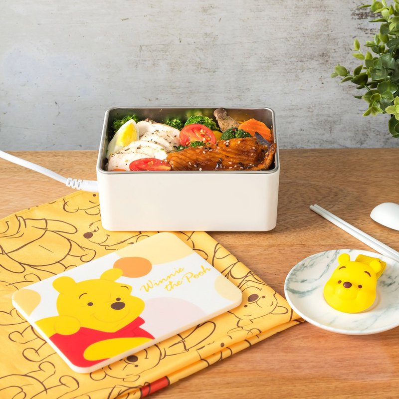 [Children's Fun Life] Winnie the Pooh Mobile Heated Lunch Box (110V only) Original price 1980 - กล่องข้าว - วัสดุอื่นๆ สีเหลือง