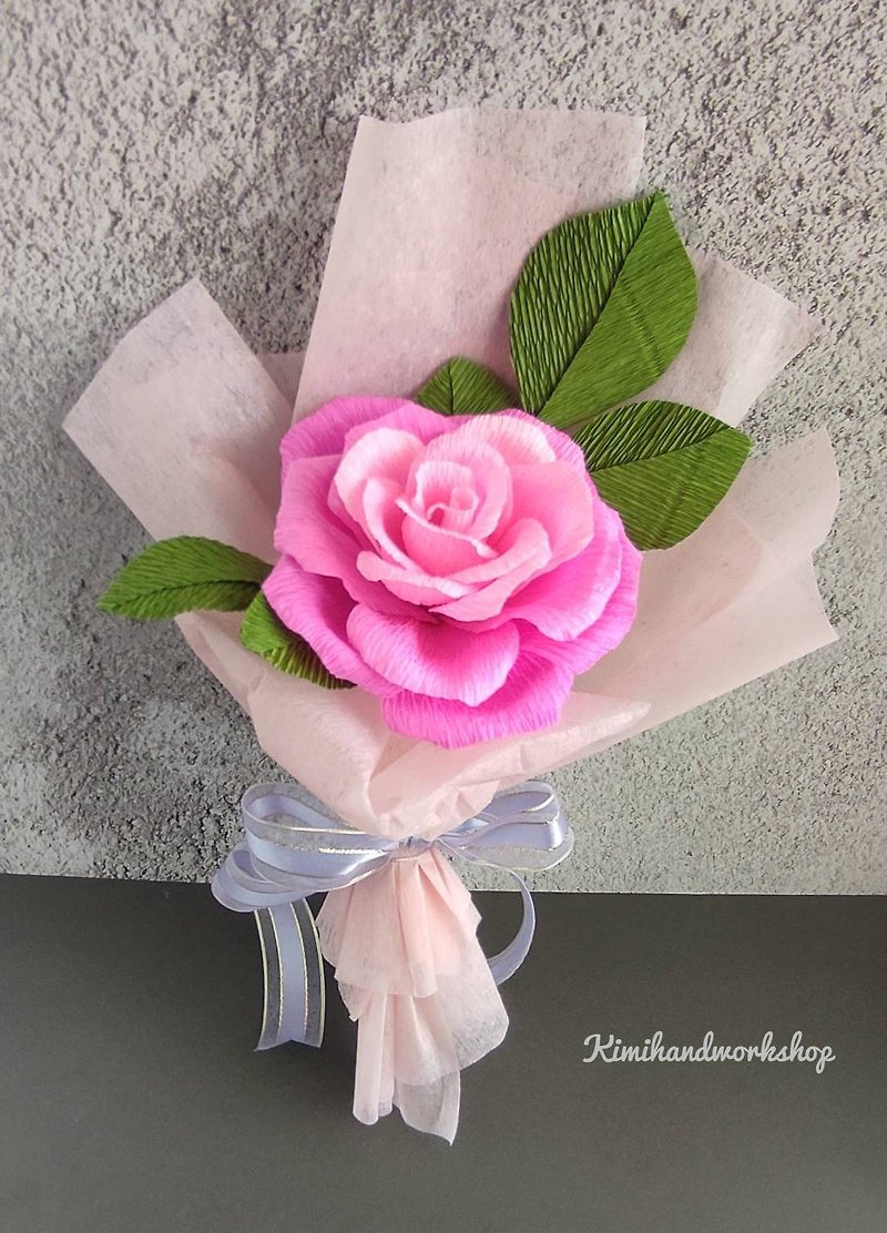 Three-dimensional crepe paper flower/wedding/graduation bouquet/corporate/party gift - Other - Paper Multicolor