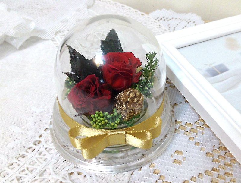 l Merry Christmas mini egg-shaped flower gift l*Christmas*Christmas*Merry Christmas*Decoration*No withered flowers. Stellar flowers. Everlasting flowers*Exchanging gifts* - ตกแต่งต้นไม้ - พืช/ดอกไม้ สีแดง