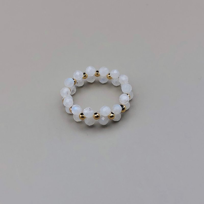 ITS-R169【14KGF·Braided Ring】Stretch Double Row Braided Soft Ring - แหวนทั่วไป - เครื่องประดับพลอย ขาว