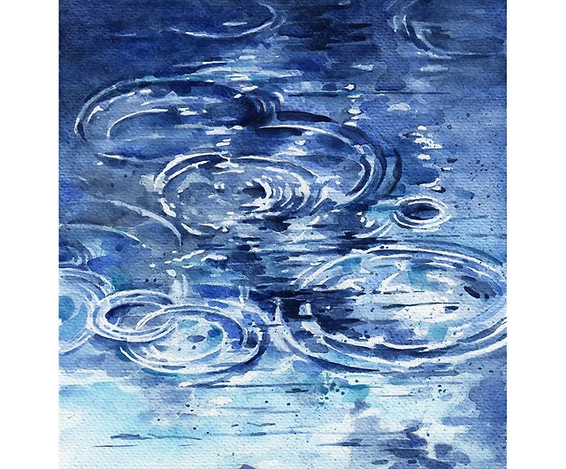 抽象画_雨 - 絵画