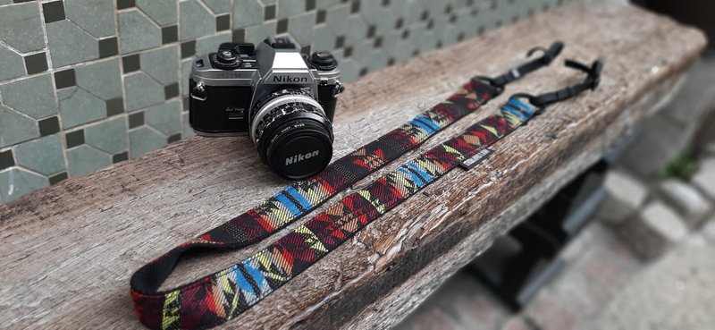 AMIN'S SHINY WORLD handmade custom ethnic style camera. Small bag. Multi-purpose strap for mobile phone case - ขาตั้งกล้อง - ผ้าฝ้าย/ผ้าลินิน หลากหลายสี