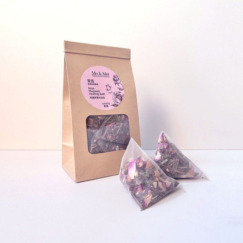 茉苜 Mo & Moi  玫瑰抹草沐浴 補充包  6入  滋養 愛的能量 - 香氛/精油/擴香 - 植物．花 粉紅色
