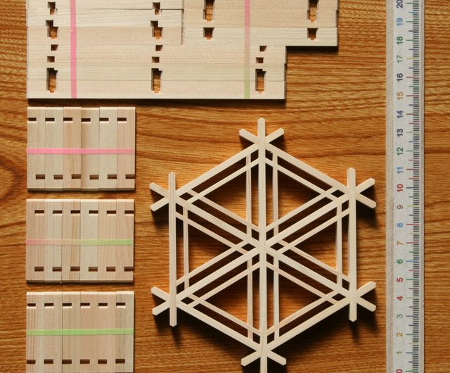 Japan Kumiko assembly kit Gomagara pattern L size Japan Kumiko assembly kit Gomagara pattern L size