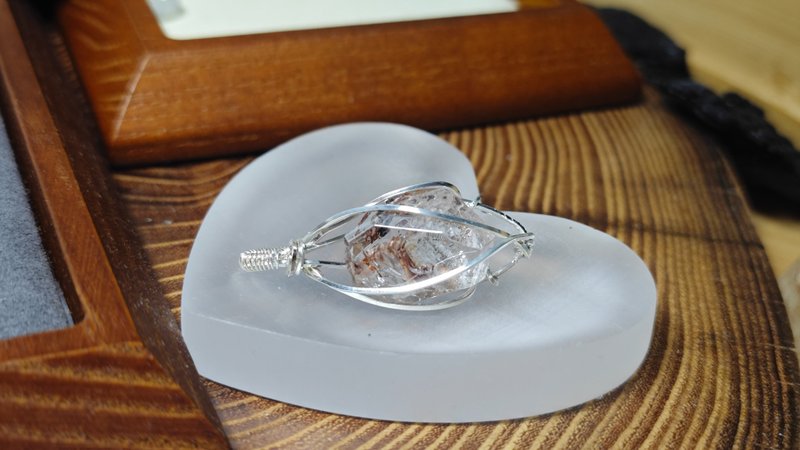 天然閃靈鑽吊咀|925銀|Herkimer Diamond|only one|just for you - 項鍊 - 水晶 