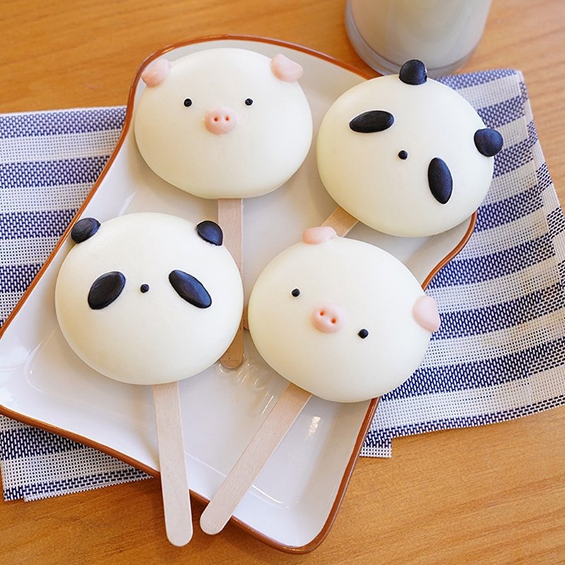 美姬饅頭 動物雪糕鮮乳造型饅頭 一盒6入 - 其他 - 其他材質 