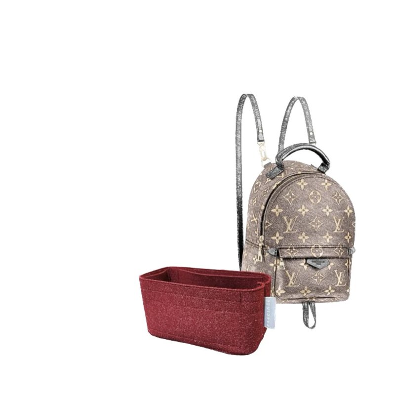 【香港製造|絨布】Bag Organizer - LV Palm Spring Mini M44873 - 化妝包/收納袋 - 其他材質 多色