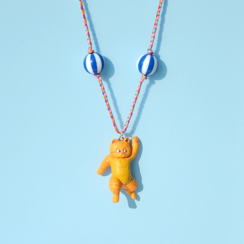 Do not listen to you play cute cute playful necklace necklace fun gift - สร้อยคอ - เรซิน สีส้ม