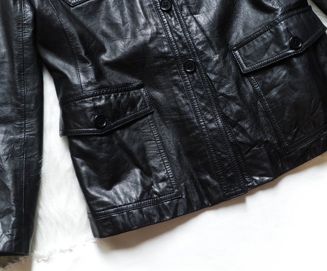 theory leather shirt