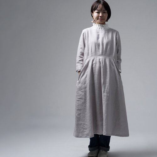 wafu【リネンワンピース】見た目に自信。スマートに魅せるウエスト