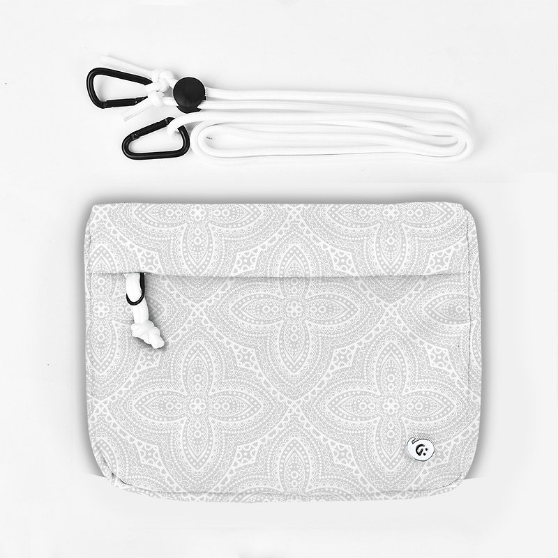 Grinstant mix and match detachable small bag shoulder bag-dream series (white mandala) - Clutch Bags - Polyester 