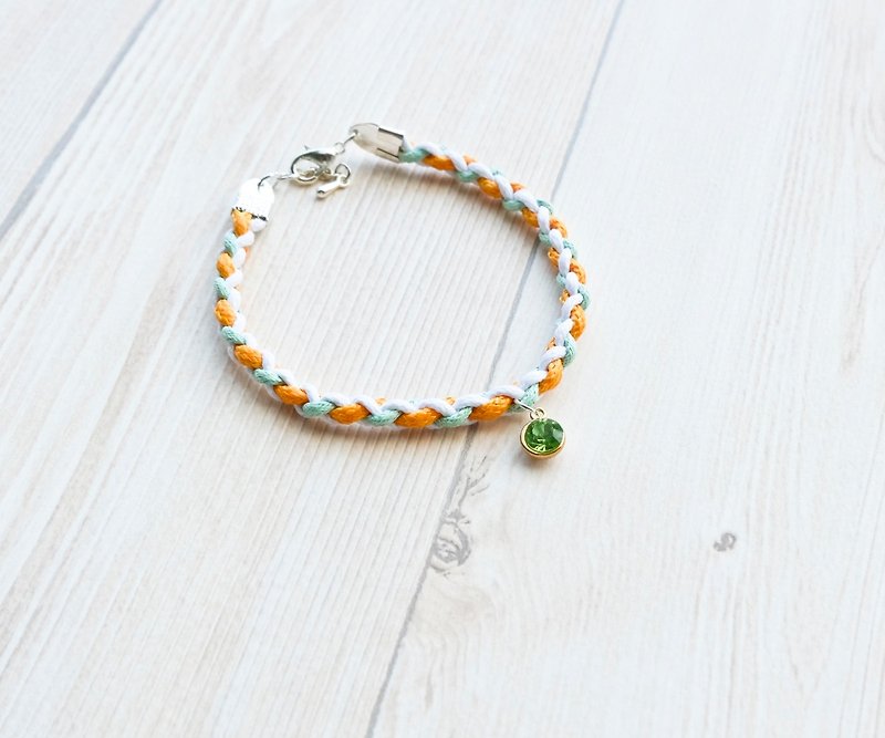 Promise woven bracelet custom Christmas gift - สร้อยข้อมือ - วัสดุกันนำ้ สีเขียว