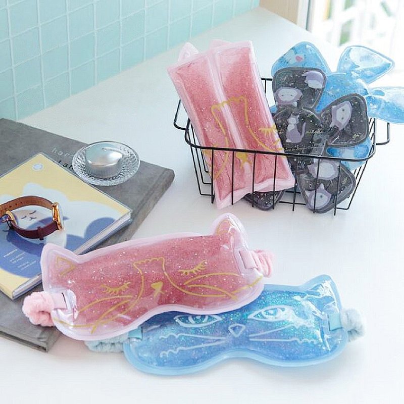 【BISQUE】Meow hot and cold eye mask | cooling and soothing | animal shape | limited sale - Eye Masks - Resin Multicolor