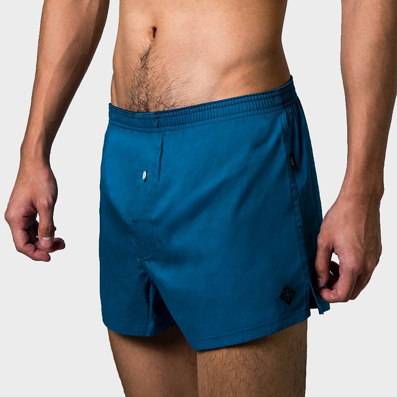 CLASSIC DARE BOXER - TURQUOISE BLUE - Men's Underwear - Cotton & Hemp Blue