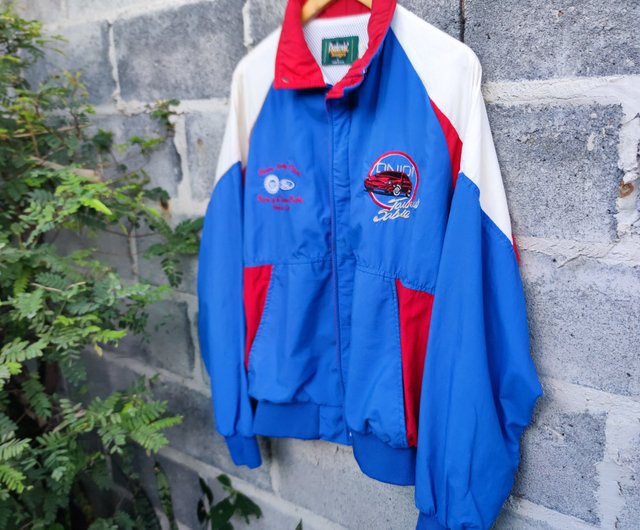 Vintage 90s Ford DN101 Embroidered Racing Jacket Rare Size L