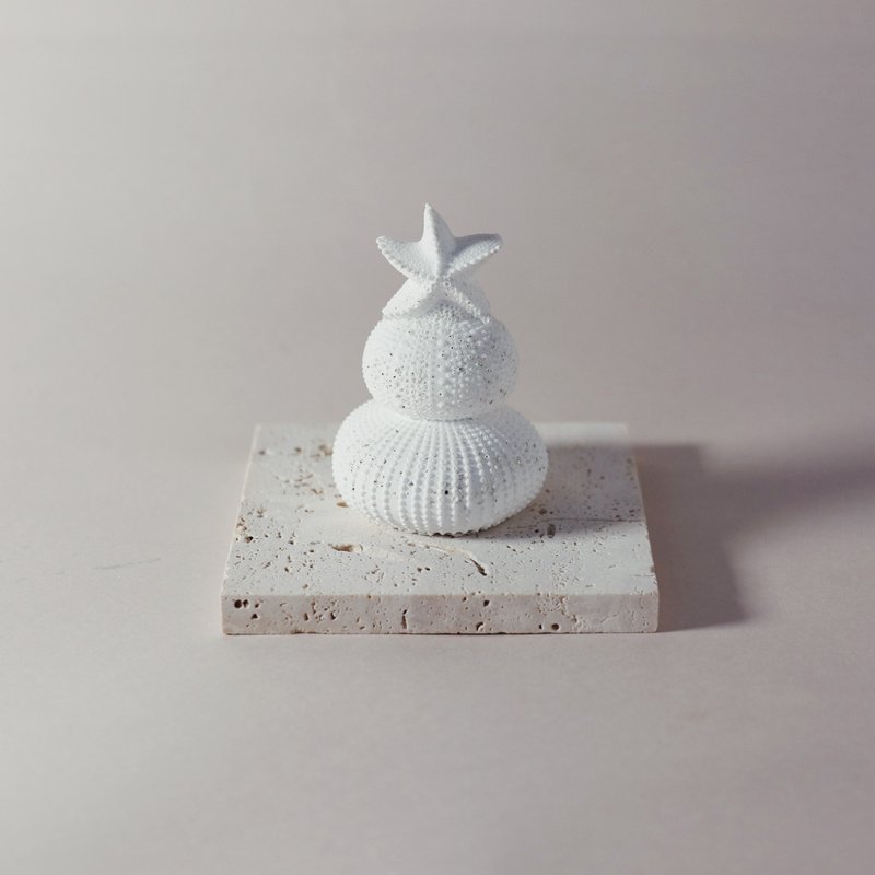 浪層星冠 永續再生材擴香石 文博會參展商品 - 香氛/精油/擴香 - 環保材質 白色