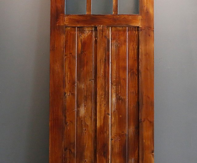 Country Industrial Wind Barn Door, Frosted Glass Sliding Cabinet Doors
