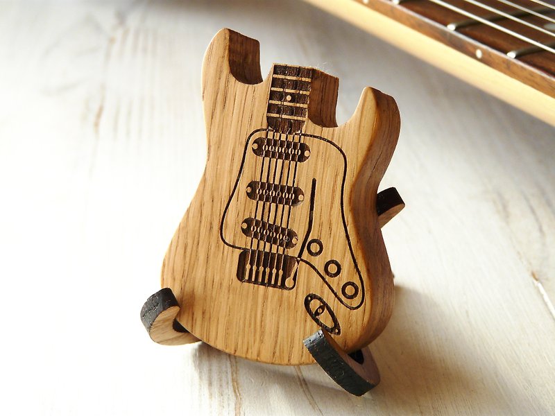 エレキギター箱、習慣が付いているギターの一突きはギタープレイヤーのギフトを個人化します - ギター用アクセサリー - 木製 多色